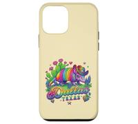 Custodia per iPhone 12 mini Souvenir retrò anni '80 Arcobaleno Armadillo Cowboy Dallas Texas