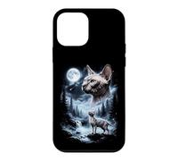 Custodia per iPhone 12 mini Sphynx Cat che ulula alla luna anni '90 retrò