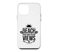 Custodia per iPhone 12 mini Spiaggia barbecue e vista sull'oceano Fun Summer Vibes Casual Graphic