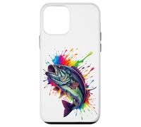 Custodia per iPhone 12 mini Splash Art Largemouth Bass Fishing