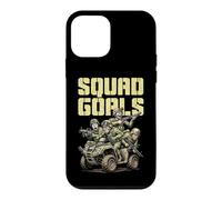 Custodia per iPhone 12 mini Squad Goals FPS Gamer Divertente Giocatore Militare Videogioco