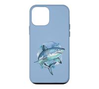 Custodia per iPhone 12 mini Squalo feroce nei toni del blu