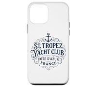Custodia per iPhone 12 mini Stampa vintage di St. Tropez Yacht Club Navy