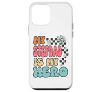 Custodia per iPhone 12 mini Stepdad Hero Cute Retro Floral Fathers Day Appreciation