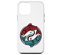 Custodia per iPhone 12 mini Stile tribale dei nativi americani del salmone del Pacifico nord