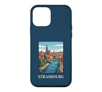 Custodia per iPhone 12 mini Strasburgo, Francia, Alsazia, Canal City, Vintage, Viaggi