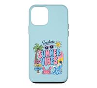 Custodia per iPhone 12 mini Summer Vibes Beach Sun Fun Granchio Tavola da surf Palm Tree vacanza