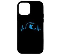 Custodia per iPhone 12 mini Surfer Heartbeat Surfing Heart Pulse - Tavola da surf Big Wave Fun