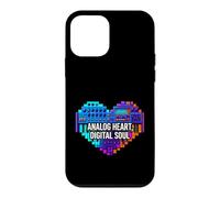 Custodia per iPhone 12 mini Synth Music Producer Analog Heart Digital Soul