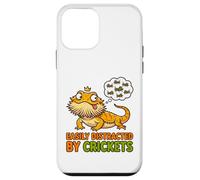 Custodia per iPhone 12 mini T-shirt divertente con drago barbuto distratto da crickets