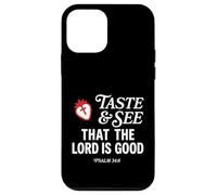 Custodia per iPhone 12 mini Taste And See That Lord is Good Psalm 34:8 Christian Verse