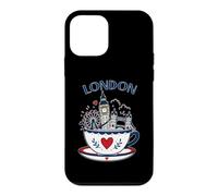 Custodia per iPhone 12 mini Tazza da tè Londra Big Ben Regno Unito carino souvenir da viaggio