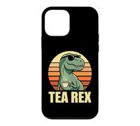 Custodia per iPhone 12 mini Tea Rex - Divertente bevitore di tè retrò per amanti dei dinosauri T-Rex