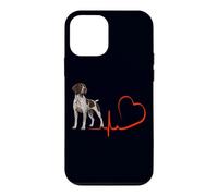Custodia per iPhone 12 mini Tedesco a pelo corto Pointer Battito cardiaco ECG Cane Owner Lifeline