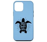 Custodia per iPhone 12 mini Terra ambientalista saltare una paglia salvare tartarughe