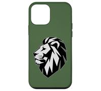 Custodia per iPhone 12 mini Testa di leone geometrica re safari adorabile padre