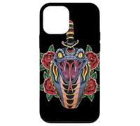 Custodia per iPhone 12 mini Testa di serpente Vintage American Traditional Tattoo Style Art