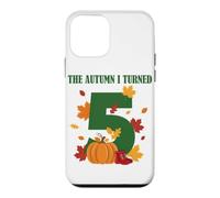 Custodia per iPhone 12 mini The Autumn I Turned 5 - Zucca minimalista per 5° compleanno