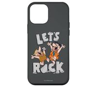 Custodia per iPhone 12 mini The Flintstones Fred Barney Let's Rock