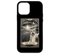 Custodia per iPhone 12 mini The Selfie Cat Tarocchi Invasione UFO Alien Cat Amante