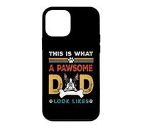 Custodia per iPhone 12 mini This Is What A Pawsome Dad Look Likes Boston Terrier Dog Dad