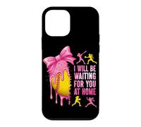 Custodia per iPhone 12 mini Ti aspetterò a casa Partita di softball Coquette Bow