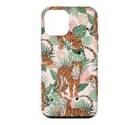 Custodia per iPhone 12 mini Tiger in Tropical Palms Safari Theme