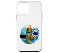 Custodia per iPhone 12 mini Tiki Man Shark Selfie - Isola divertente Ocean Vibes Tropical