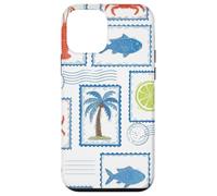Custodia per iPhone 12 mini Timbro postale costiero del Mediterraneo Ocean Life Summer