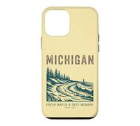 Custodia per iPhone 12 mini Tipografia Vintage dei Grandi Laghi del Michigan