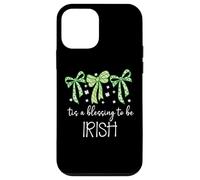 Custodia per iPhone 12 mini Tis a Blessing to be Irish Blessing St Patricks Coquette Bow