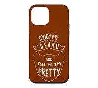 Custodia per iPhone 12 mini Touch My Beard And Tell Me I´m Pretty Citazione Baffi Barbiere