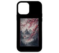 Custodia per iPhone 12 mini Tradizionale giapponese Sakura Woodblock Graphic Japan Culture