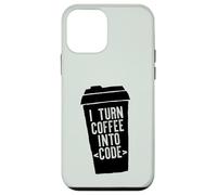 Custodia per iPhone 12 mini TRASFORMO IL CAFFÈ IN CODICE Web Developers Coding Meme SUL RETRO