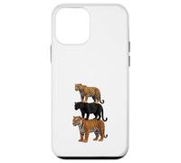 Custodia per iPhone 12 mini Trio Felini Tigre Pantera Giaguaro Animali Selvaggi