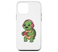 Custodia per iPhone 12 mini Turtle Playing Video Game Reptiles Testudines Gamers