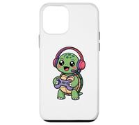 Custodia per iPhone 12 mini Turtle Playing Video Game Reptiles Testudines Gamers