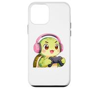 Custodia per iPhone 12 mini Turtle Playing Video Game Reptiles Testudines Gamers