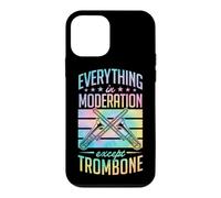 Custodia per iPhone 12 mini Tutto con moderazione tranne il trombone in stile retrò