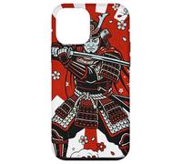 Custodia per iPhone 12 mini Ukiyo-e Anime Style Samurai Warrior Japanese Flag Ninja