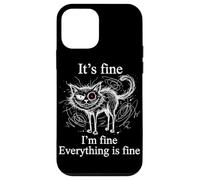Custodia per iPhone 12 mini Va bene, sto bene, va tutto bene, proprietario di gatti, umorismo da gattino