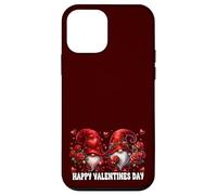Custodia per iPhone 12 mini Valentine Gnome For Women With Roses Happy Valentines