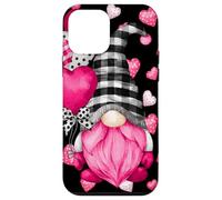 Custodia per iPhone 12 mini Valentines Gnome For Women Men Couples Cute Heart Pattern