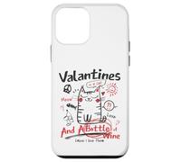 Custodia per iPhone 12 mini Valentines Is A Cat And A Bottle Of Wine Cause I Love Them