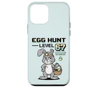 Custodia per iPhone 12 mini Videogioco di Caccia all'uovo del coniglietto pasquale del giocatore livello 67