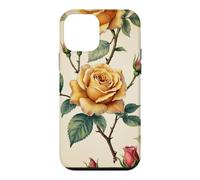 Custodia per iPhone 12 mini Vintage Acquerello Rose Pattern Floreale Botanico Design
