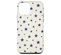 Custodia per iPhone 12 mini Vintage American Patriotic Stars Pattern Blu USA Style