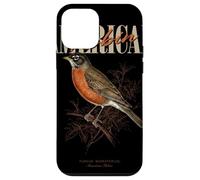 Custodia per iPhone 12 mini Vintage Americano Robin Bird Art Natura Guardare
