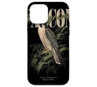 Custodia per iPhone 12 mini Vintage Falco Pellegrino Uccello Arte Natura Osservazione