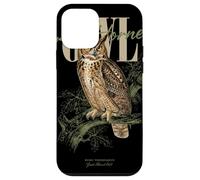 Custodia per iPhone 12 mini Vintage Grande Gufo Cornuto Uccello Arte Natura Guardare
